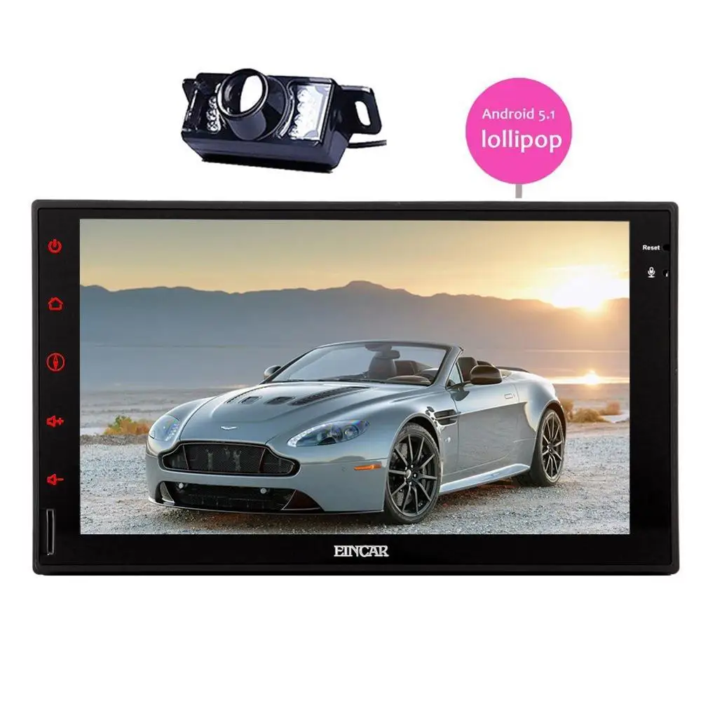 

7 inch Android5.1 Lollipop Car Radio Quad Core Double Din Head Unit with Parrot Autoradio Bluetooth Stereo system GPS Navigation