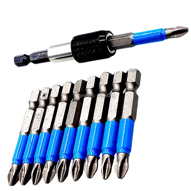 10pcs 50mm Phillips Screwdriver Bits PH2 Drive Driver Impact