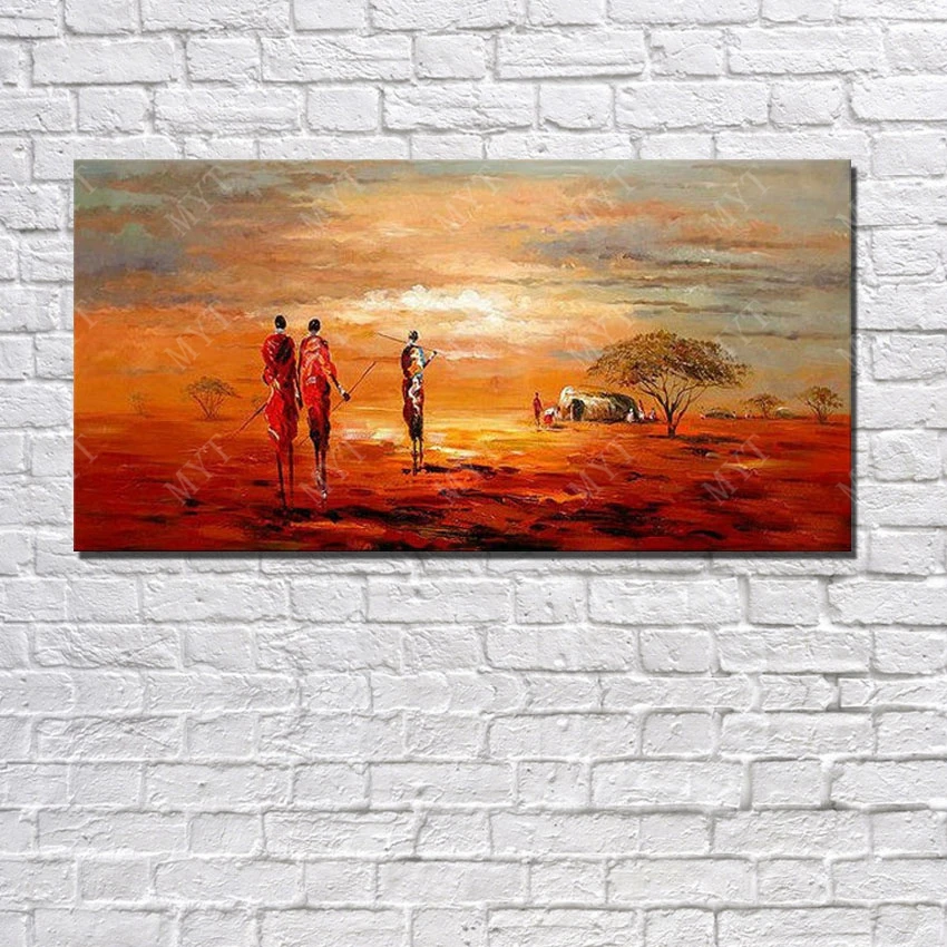 Africa Landscape Painting On Canvas Living Room Wall Decor Oil Painting