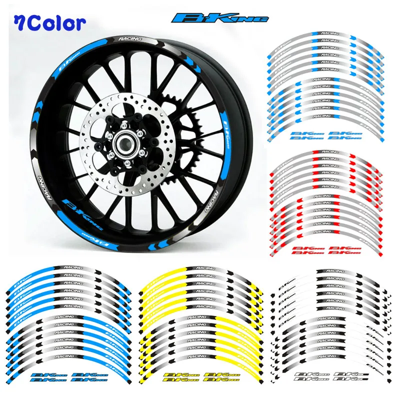 

Hot sell Motorcycle Rim stripes Decals 17inch Wheel Sticker Reflective Tape For SUZUKI B-King 400 600 1300 Reflective sticker