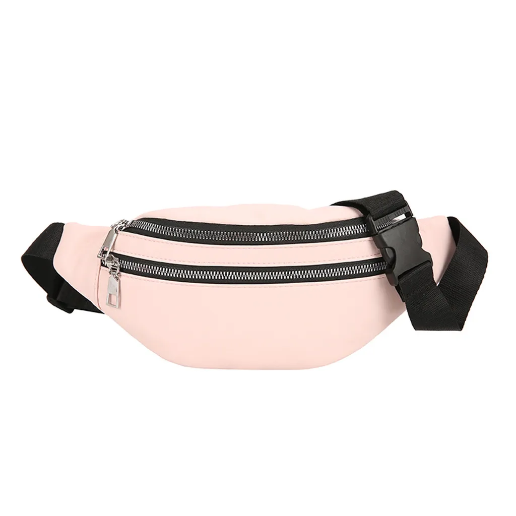 

Unisex Chest Bag 2019 Women Men New Fashion Double Zipper Leather Shoulder Bags Female Messenger Bag Crossbody Bags #Zer