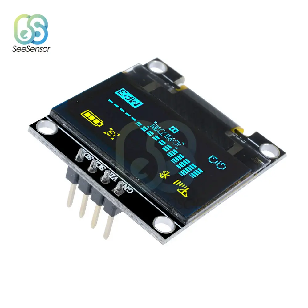 0,96 дюймовый IIC Серийный белый/синий/желтый синий OLED дисплей модуль 128X64 IEC SSD1306 плата с ЖК-экраном GND VCC SCL SDA для Arduino
