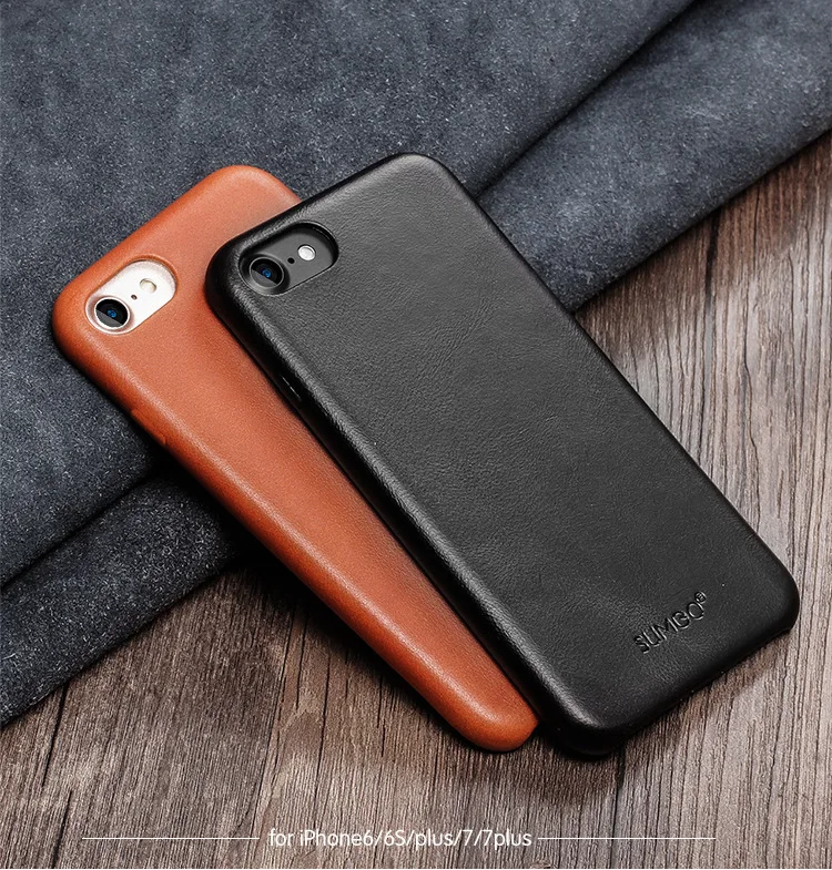 Telefone para o Iphone Polegada de Volta Capa para o Iphone Além de 5.5 Case de Negócios de 4.7 Sumgo Genuine Leather Case 8 7 6 s Polegadas x 1 iphone X 8 7 6 s 6