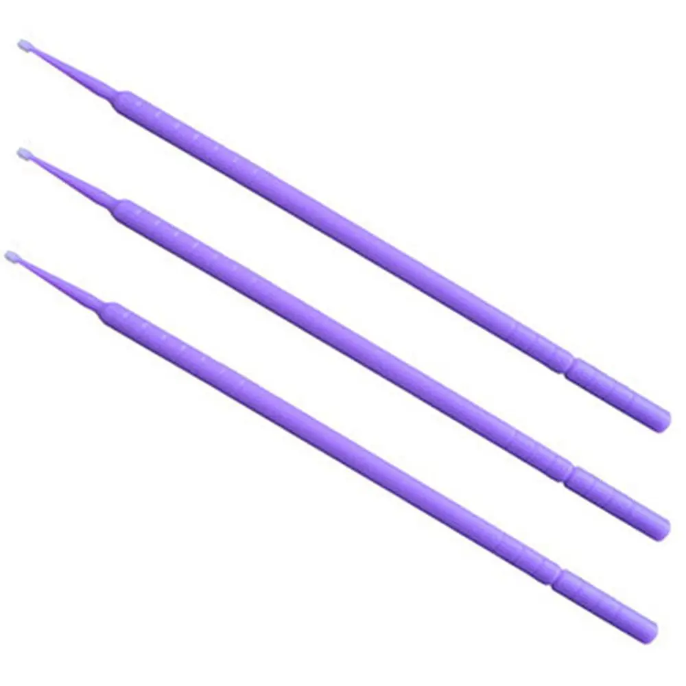 10 шт одноразовые цветные ватные тампоны щетка для ресниц чистящие тампоны горячее естественное приспособление для снятия ресниц тату набор микрокистей - Цвет: Фиолетовый