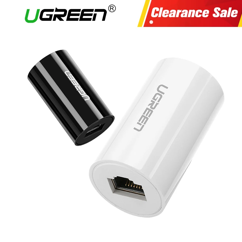 

Ugreen RJ45 Ethernet Adapter 8P8C Female to Female Anti-Thunder Rj45 Connector Network Extension Cable Adapter Ethernet Cable