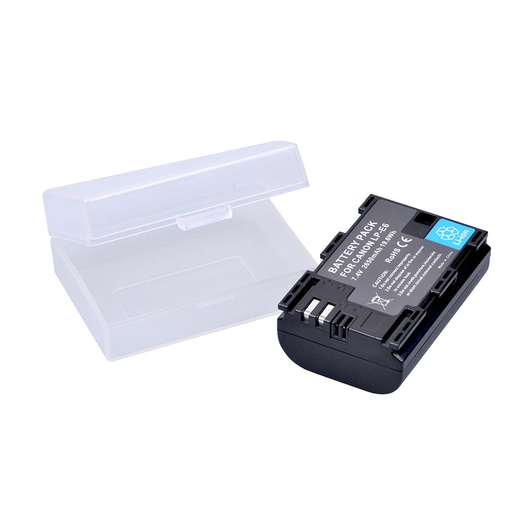 1pc 2650mAh LP E6 LPE6 LP E6 LP E6N Rechargeable Camera Battery For Canon EOS 5DS