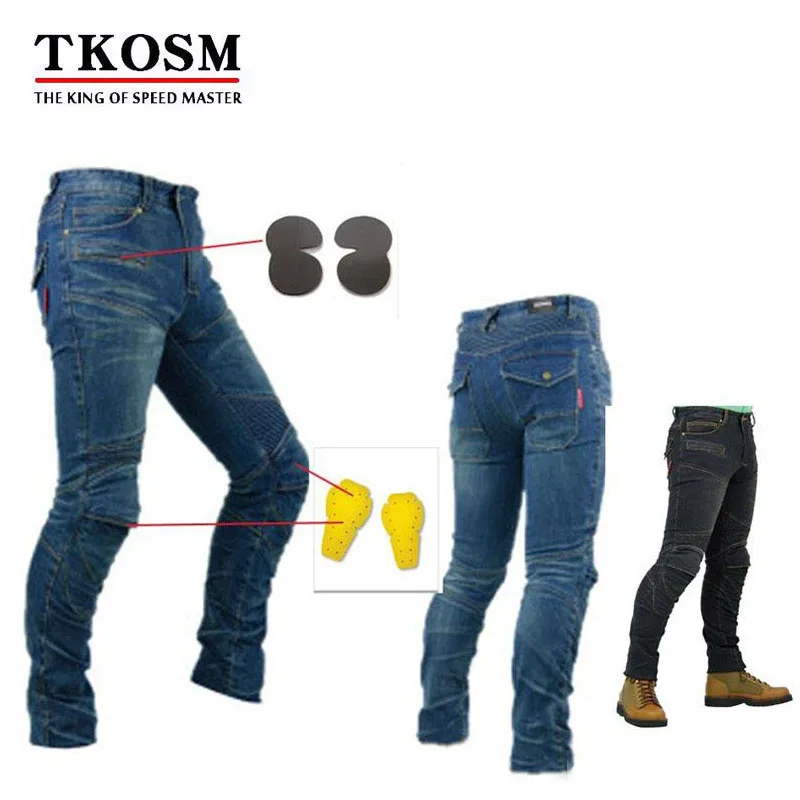 TKOSM PK718 Same Model Motorcycle Men Pants off-road Black and Blue Women Trousers Outdoor Men Jeans Cycling Have Pads Pants TKOSM PK718 Same Model Motorcycle Men Pants off-road Black and Blue Women Trousers Outdoor Men Jeans Cycling Have Pads Pants