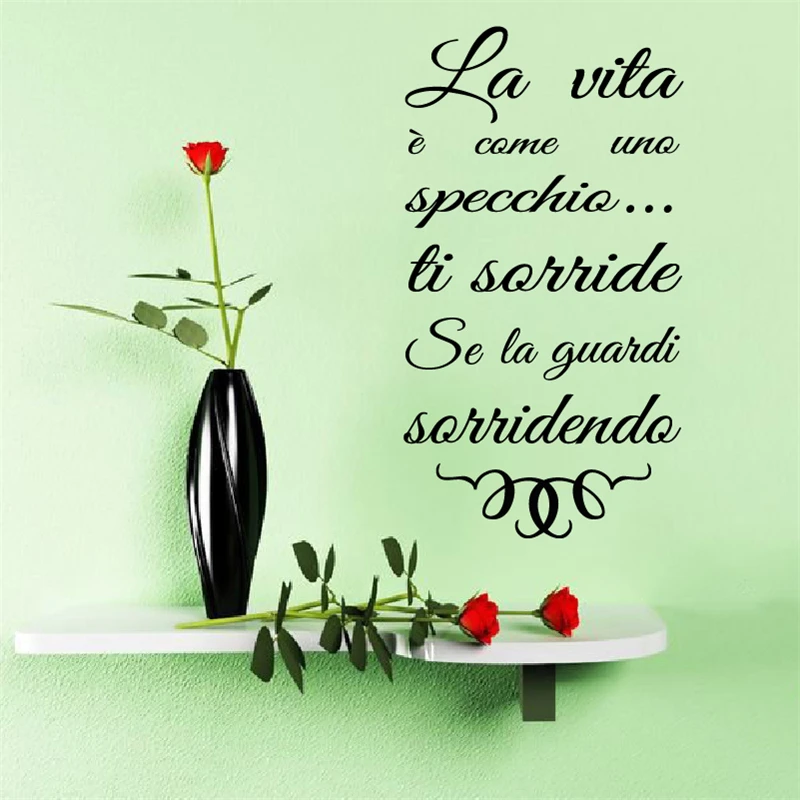 Italian LA VITA SPECCHIO Vinyl Wall Stickers
