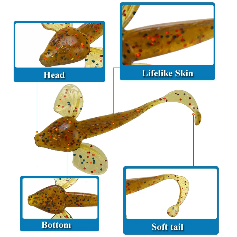 HAODIAOZHE личинка мягкие приманки 4,1 г 8 см воблеры рыболовная приманка 6 шт., силиконовые рыболовные приманки для ловли червя, окуня, щука, гольян