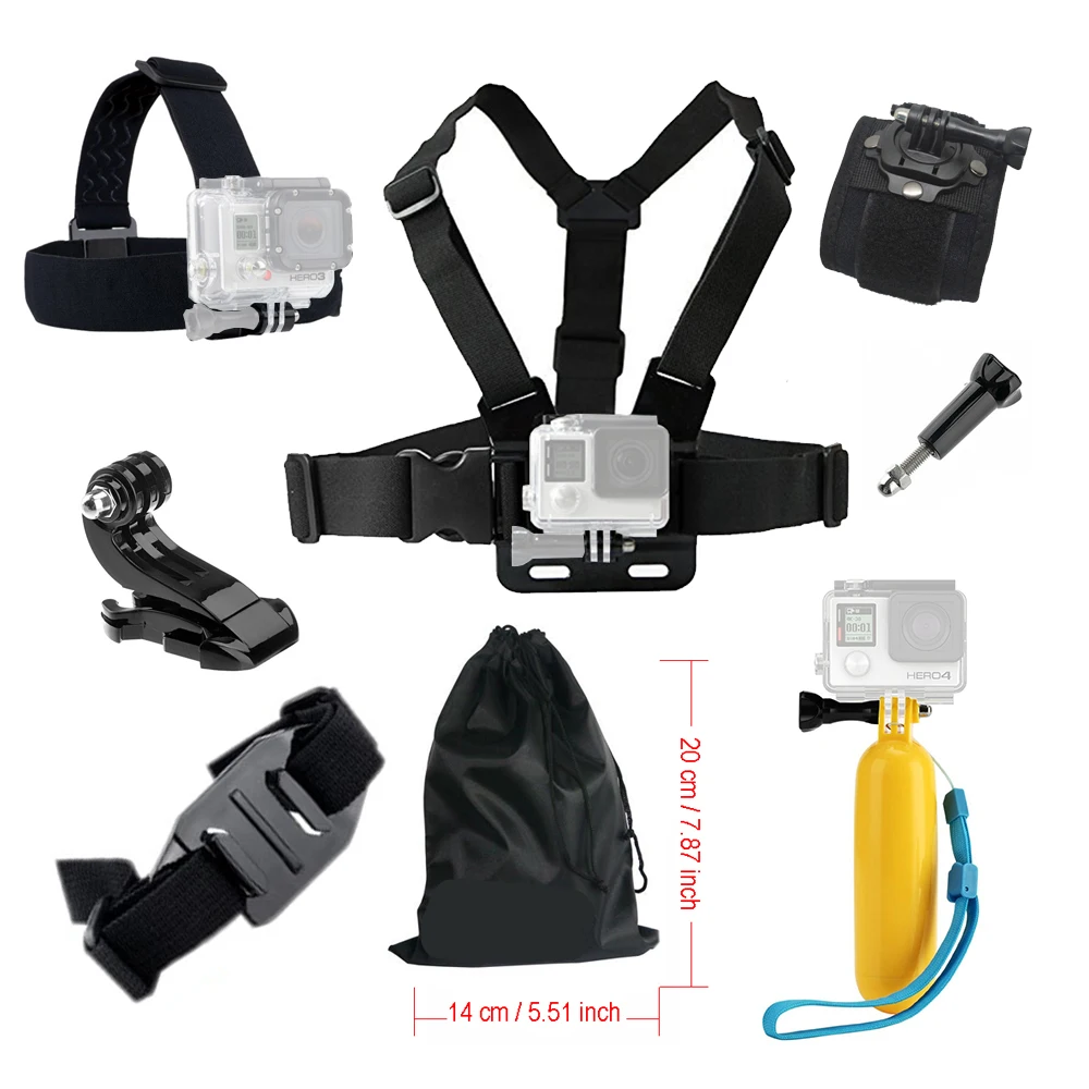 Prix pour Accessoires kit Pour Gopro hero 5 camera Action Chest Head Strap pour Aller pro SJCAM SJ4000 4 K Manfrotto Flottant Bobber Mont 39 Prix pour Accessoires kit Pour Gopro hero 5 camera Action Chest Head Strap pour Aller pro SJCAM SJ4000 4 K Manfrotto Flottant Bobber Mont 39