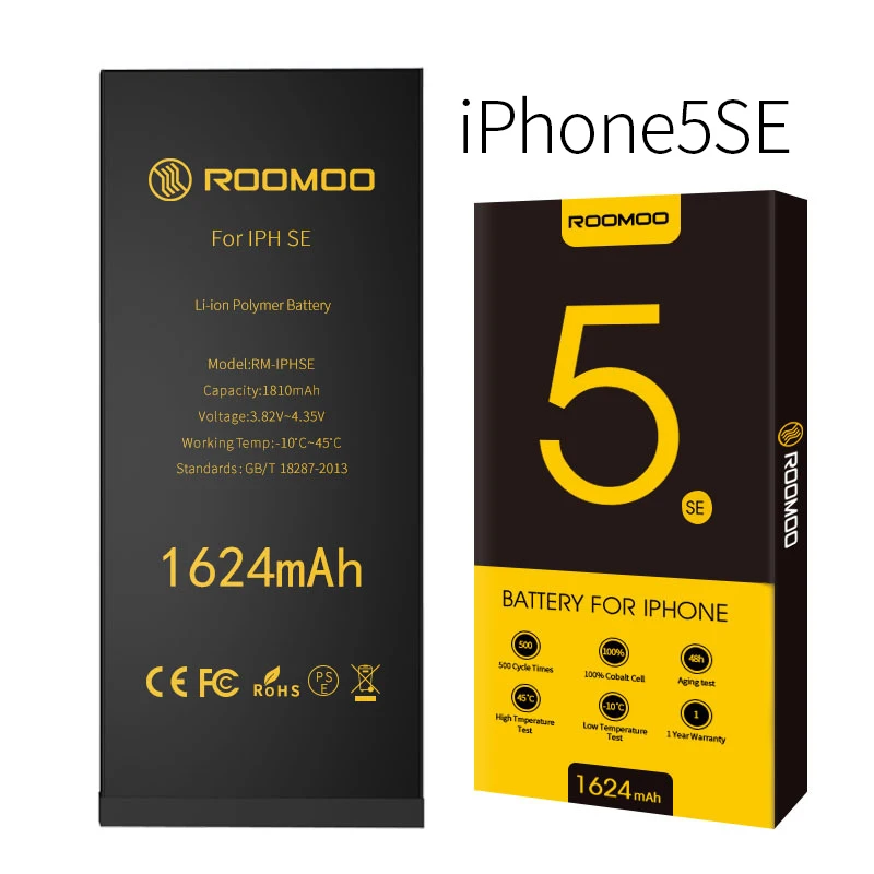 Запасная батарея мобильного телефона для iPhone 5/5S/5SE 5C/6 6s смартфон Замена батареи с подарочной коробкой Прямая поставка - Цвет: 1624 for iphone5SE