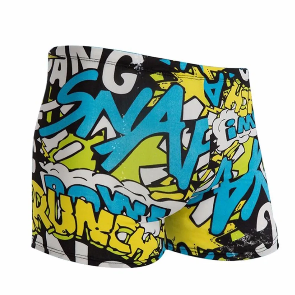 

Men Breathable Trunks Printed Drawstring Lightweight Swimming Surfing Shorts Swimwear Sportswear