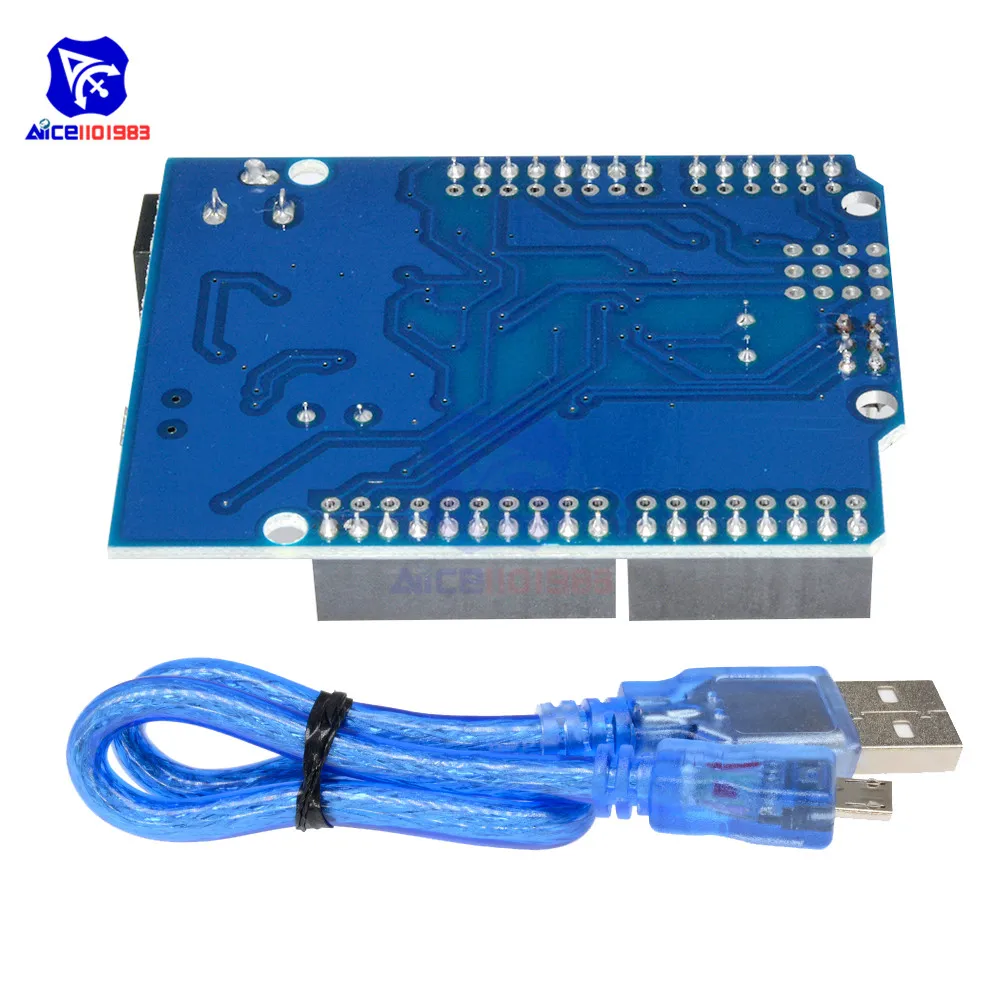 Diymore крутая версия UNO R3 CH340 ATMEGA328P-16AU микроконтроллер Micro USB модуль с кабелем Замена ATmega16U2 для Arduino