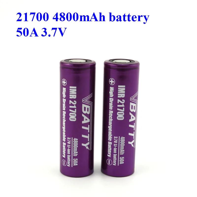 Бесплатная доставка Горячая продажа Новая батарея 21700 4800mah литиевая 3 7 V 50A для