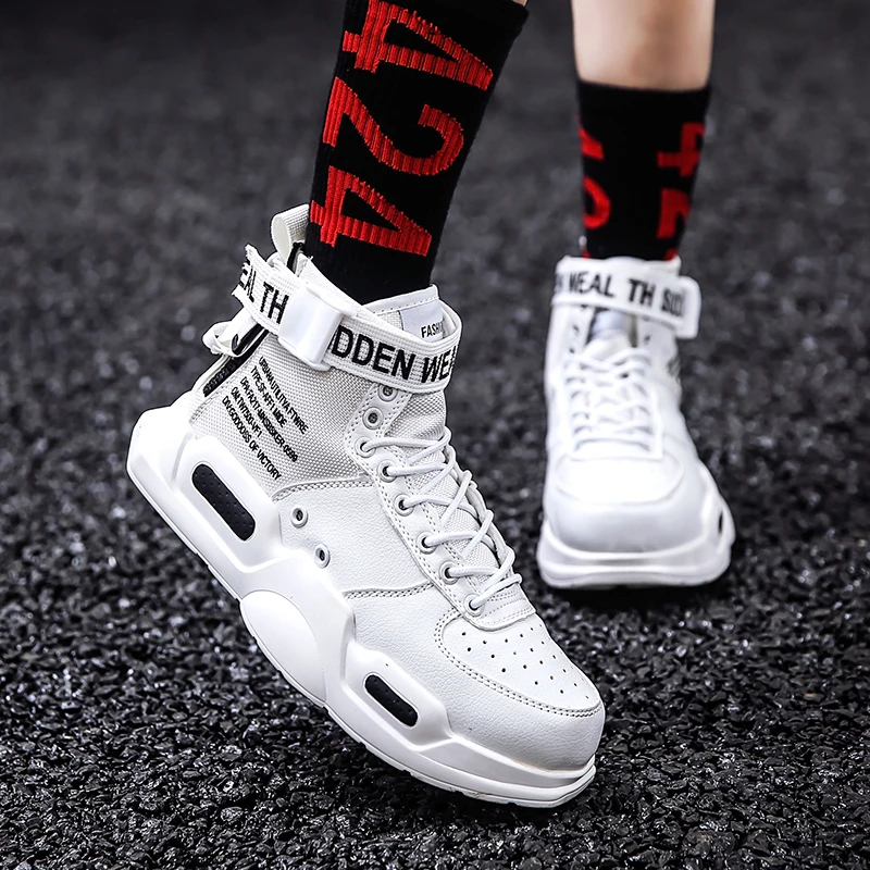 

Unisex Sneakers Mens Skateboarding Shoes High Top Outdoor Skateboard Sport Flats Boots Cool Fall Street Tide Sneakers