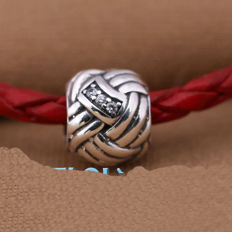 

Mother's Day Love Knot Beads Fit Pandora Bracelets Authentic 925 Sterling Silver Pave CZ Knot Charm Bead Diy Jewelry Gifts