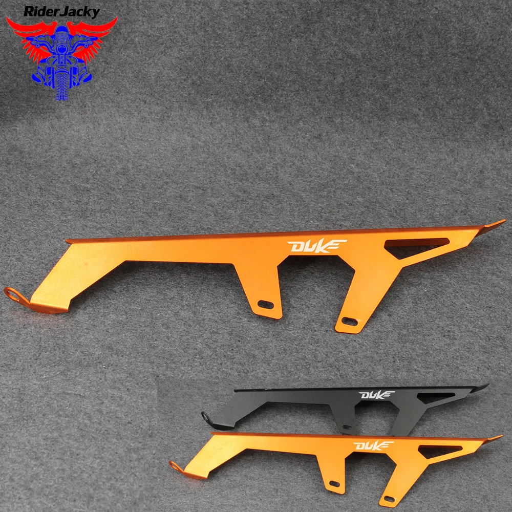 

Orange Balck Aluminum Motorcycle Chain Guard Cover Protector Laser Logo Duke For KTM Duke 1290 1190 1090
