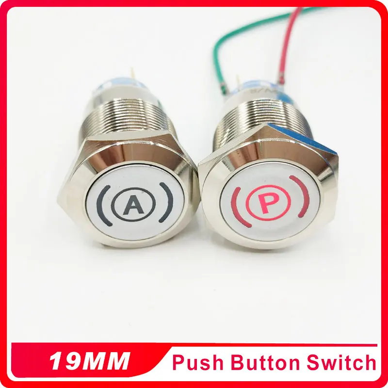

19mm Momentary/Latching Custom Logo Stainless Steel Metal Doorbell Push Button Switch Car Auto Engine PC Power Start Starter