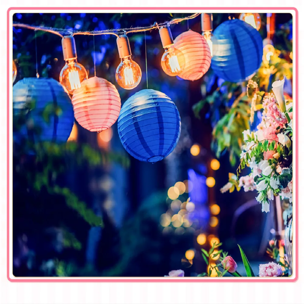 

1PC 7size (10-15-20-25-30-40cm)royal blue Chinese Paper Lantern Decorative Paper Lampion Ball Festival Wedding Party Decoration