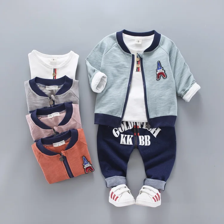Baby clothes Baby Boys Spring Autumn Sports suit 3 pieces set