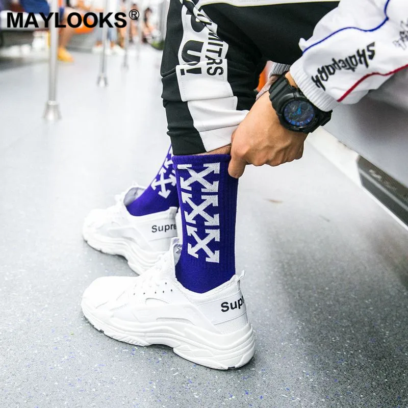 Maylooks/хлопковые мужские носки в стиле хип хоп для любителей уличного