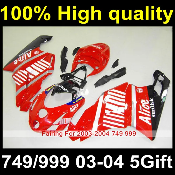 

Full Body Plastic Fairing Kit Set For DUCATI 749 749s 749r 999 999s 999r 2003 2004 03 04 D03-1188