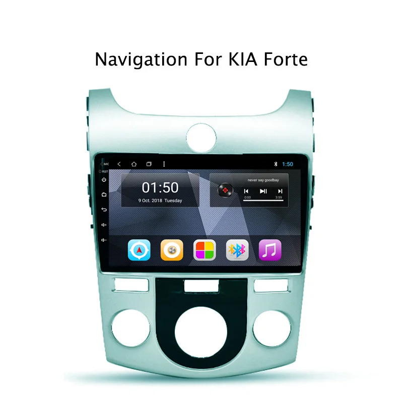 Perfect NAVITOPIA 9inch 2G RAM 32G ROM Android 8.1 Car DVD Multimedia GPS Navigation for Kia Forte 2009 2010 2011 2012 2013 2014-2017 0