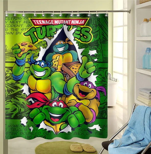 ECO friendly curtains polyester curtains Teenage mutant ninja turtles
