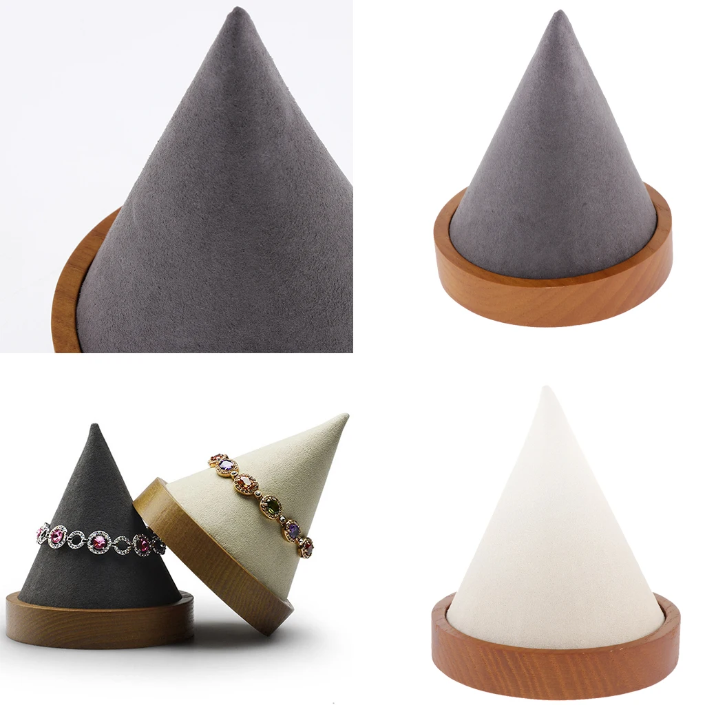 

Luxury Cone Shape Wood Bangle Bracelet Watch Holder Exhibit Show Retail Stores Jewelry Display