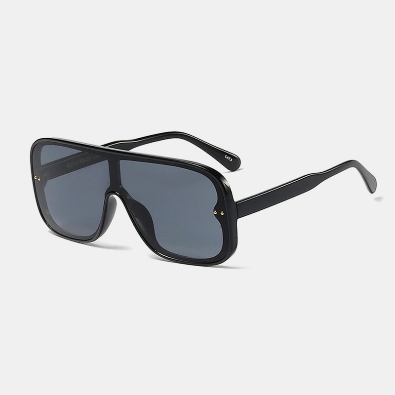 Новинка, модные квадратные солнцезащитные очки для женщин, Ретро стиль, плоский верх, градиентные солнцезащитные очки для мужчин, UV400, Gafas ss306 - Цвет линз: C4 Black-Gray