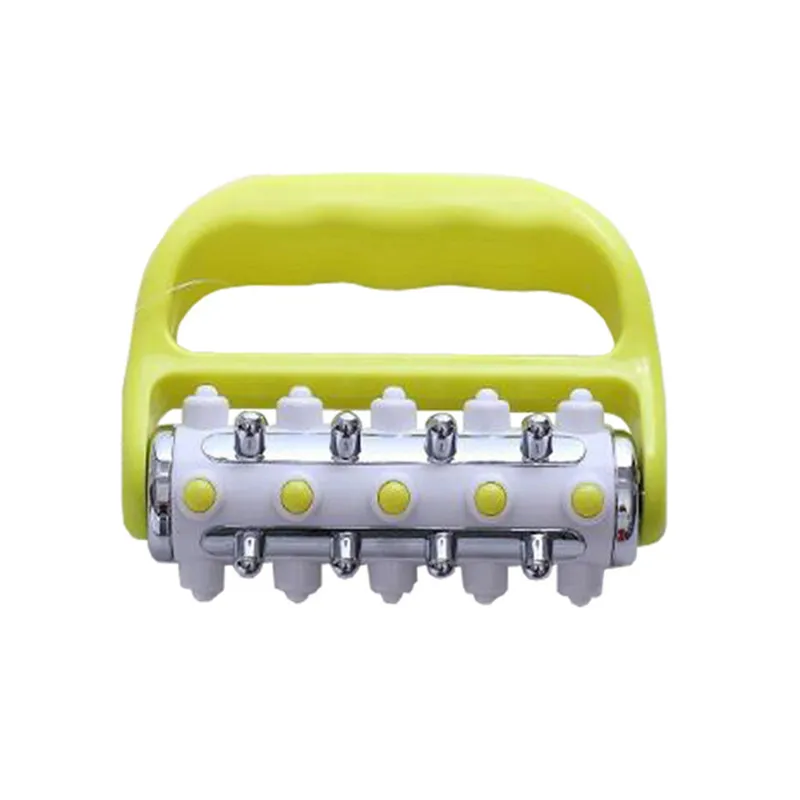 green handheld anti cellulite body massage roller to release muscle pain soreness reliver (5)