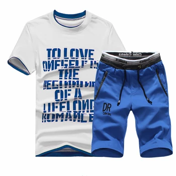 

2019 New T-Shirt Sets Casual Tshirt Men Summer Hot Sale Tracksuits Hip Hop Brand Clothing T Shirt Set Men 2 Pieces M-4XL