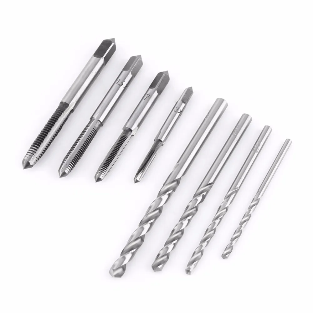 

Tap Wrench Set 9PCS/Set Household Tool Kit Tap Wrench+Screw Taps+Twist Drill Bit
