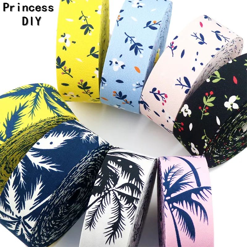 5 м/л 10 25 мм 40 мм весна лето яркий цвет цветок кокосовой пальмы ленты Гавайи стиль ткань многослойная отделка DIY ручной работы материал