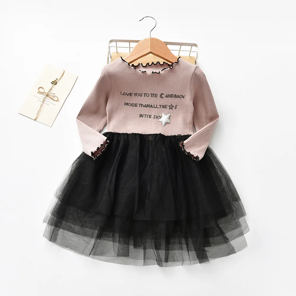 

Princess Dress Outfits Clothes Infant Baby Kids Girls Letter Tutu Tulle MM521