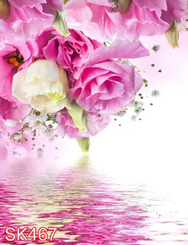 

pink roses floral Valentine's day river bokeh Backgrounds Vinyl cloth High quality Computer print wall backdrops