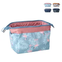 Fashion Flamingo Cosmetic Bag For Women Girl Polyester Makeup Bag Storage Portable Zipper Toiletry Make Up Case Wash Kit Beauty Fashion Flamingo Cosmetic Bag For Women Girl Polyester Makeup Bag Storage Portable Zipper Toiletry Make Up Case Wash Kit Beauty