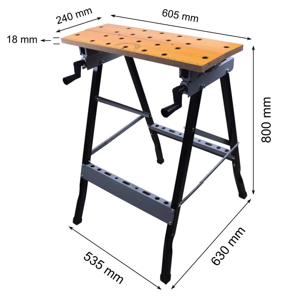 AMYAMY складной Рабочий стол стальной стол для гаража портативный инструмент складной верстак для деревообработки(200 фунтов Емкость