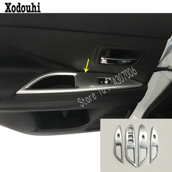 

ABS Silver Inner Door Window Glass Switch Panel Trim Lift Frame Armrest Handrail For Mitsubishi Outlander 2016 2017 2018 2019