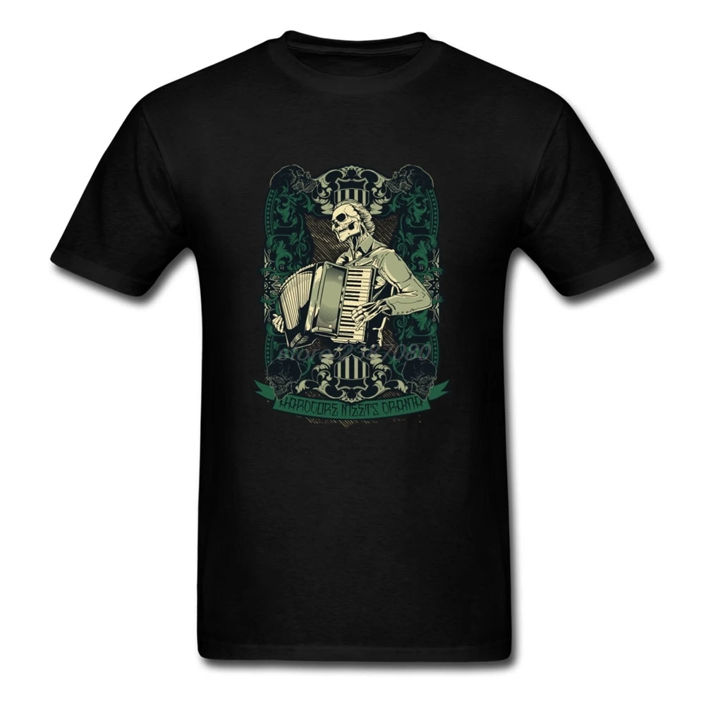 Long Sleeve Shirt music jazz skull play piano Hombre Long Shirt Big Size Man Latest Cool T Shirts For Men
