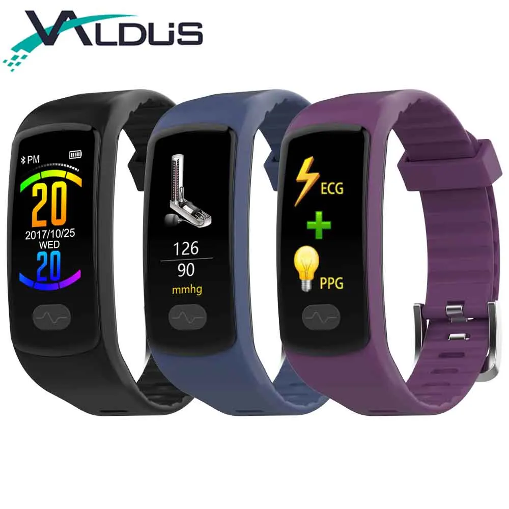 

Valdus ECG PPG E07 Smart Band Fitness Tracker Bracelet Heart Rate Monitor Smart Wristbands for Android IOS Smartphone Smartband