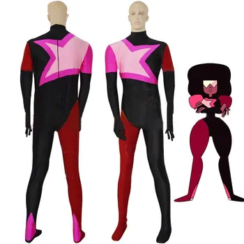 

(SUP124) Lycra Spandex Garnet Zentai Steven Universe Female Superhero Costume Cosplay Zentai Halloween Party Costume With Cape