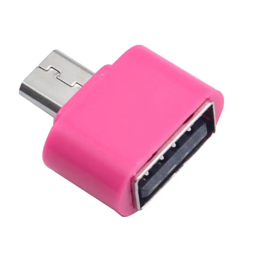 

2019 Digital Micro USB OTG Cable To USB OTG Adapter For HTC For LG Android Cell Phones OTG Card Reader Usb OTG Adapter Hot Pink
