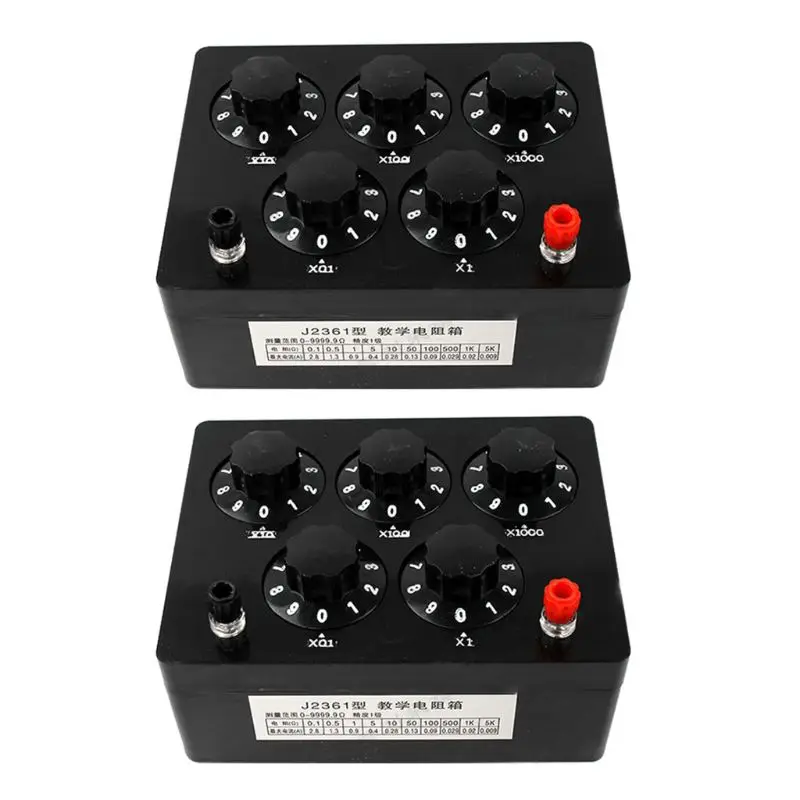 0-9999.9 Ohm Variable Resistance Box Decade Resistor Experimental Equipment For Physical School Teaching