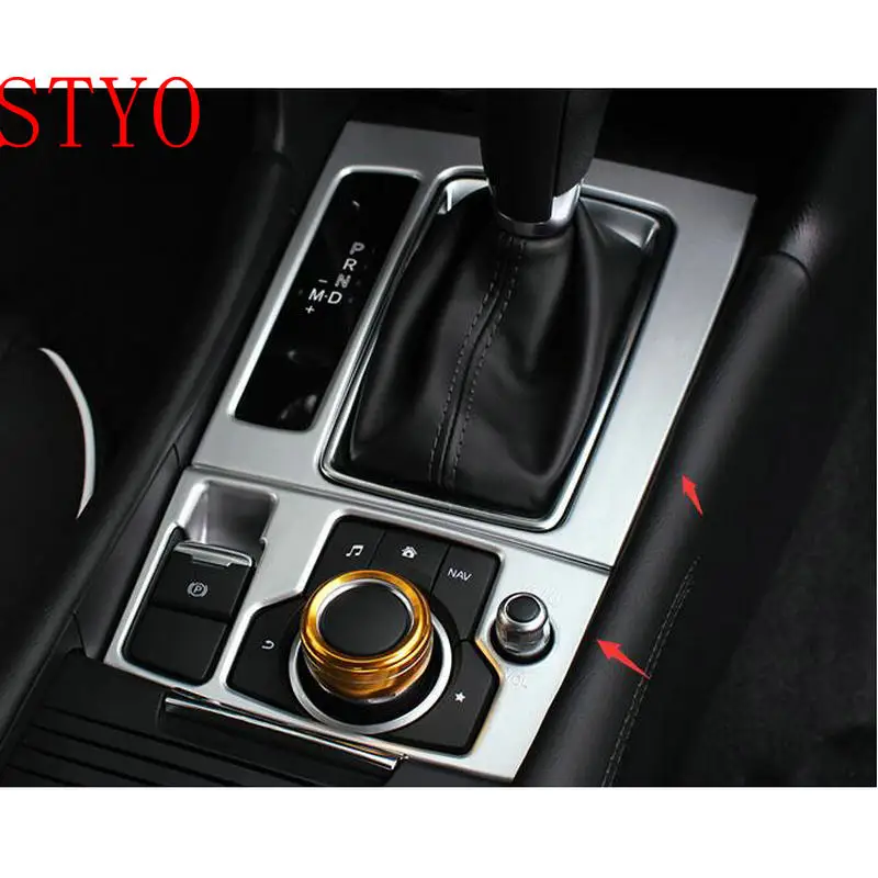 

ABS Plastic Auto Inner Electronic handbrake cover & AT Gear Box Panel Cover Trim for Mazdas 3 AXELA M3 2017 Left hand drive