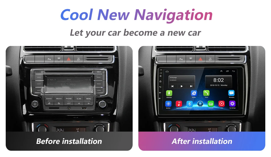 Discount Jansite 9" Car Radio For Volkswagen VW New POLO sedan 2008 2009 2010 Android 8.1 Player Touch screen multimedia players for polo 3