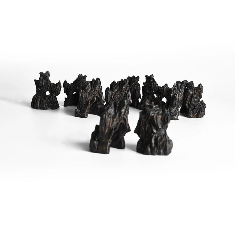 New-Stone Hill Figures Decorative Mountain Mini Fairy Garden Animals Statue Miniature Figurine Moss Micro-Landscape Ornaments
