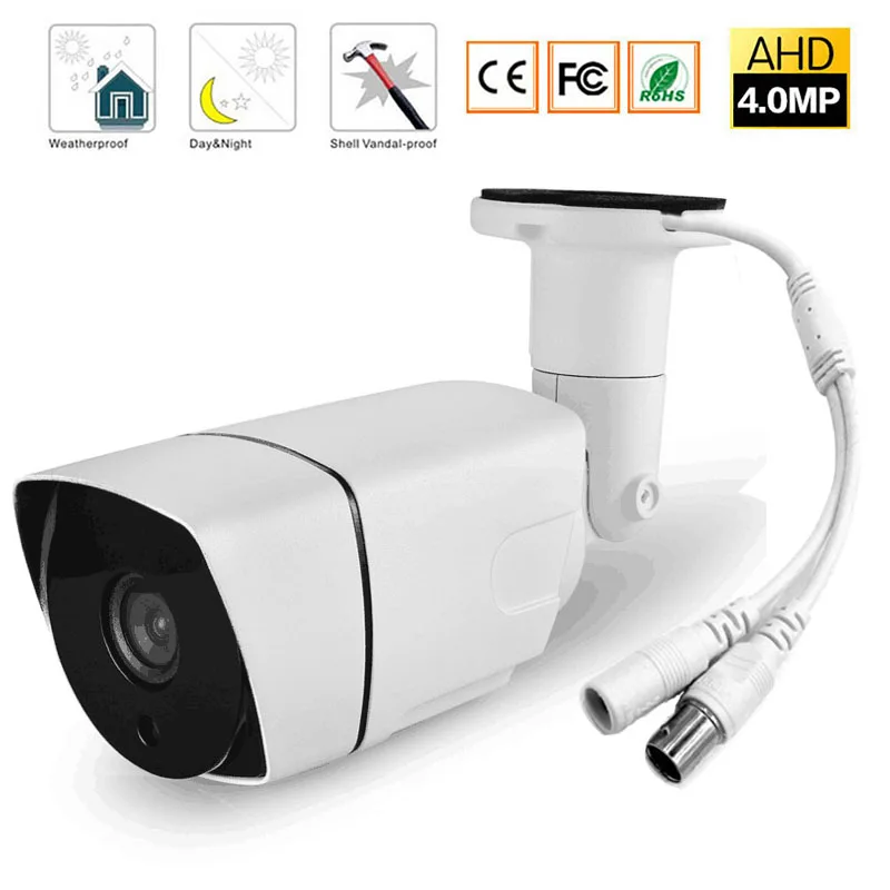 

AHD Camera 4MP CCTV Bullet Camera Waterproof Metal housing 3.6mm Lens 4 Megapixel CCTV Camera for AHD DVR Surveillance System