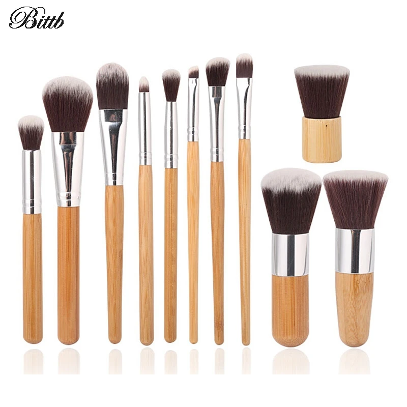 

Bittb 11Pcs Makeup Brush Set Facial Foundation Powder Brushes Contour Concealer Eye Shadow Kabuki Blush Make Up Brush Set