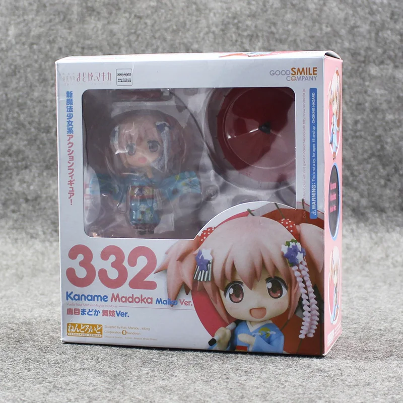 Аниме Puella Magi Madoka Magica фигурка игрушки Nendoroid 332 Kaname Madoka Kawaii модель куклы для коллекции